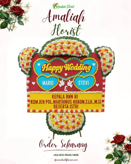 Papan Bunga Pernikahan Ujungalang